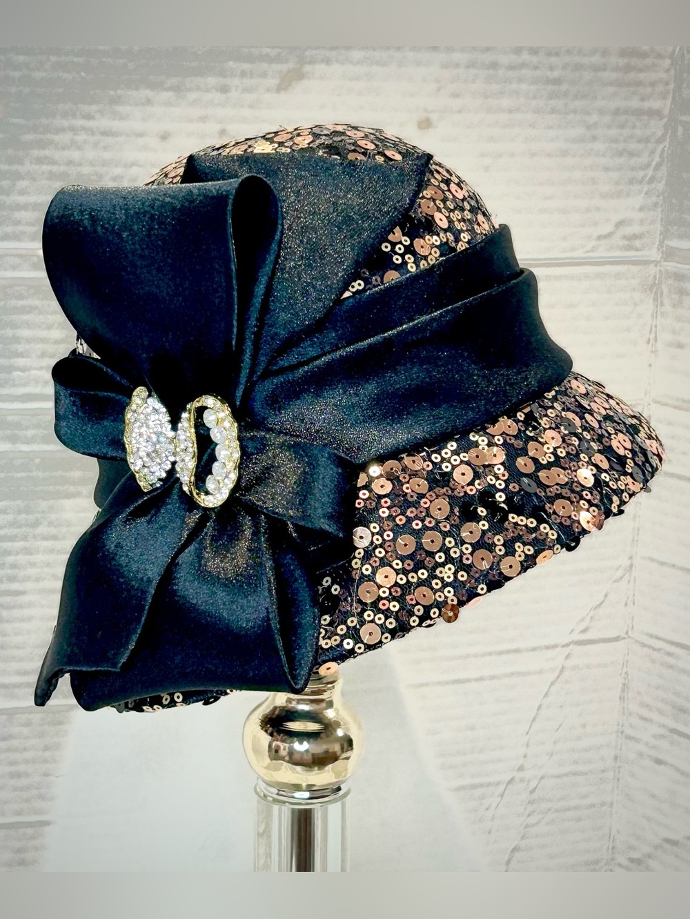 Stylish Sequin Rhinestone Church Derby Wedding Guest Statement Hat Ms Divine